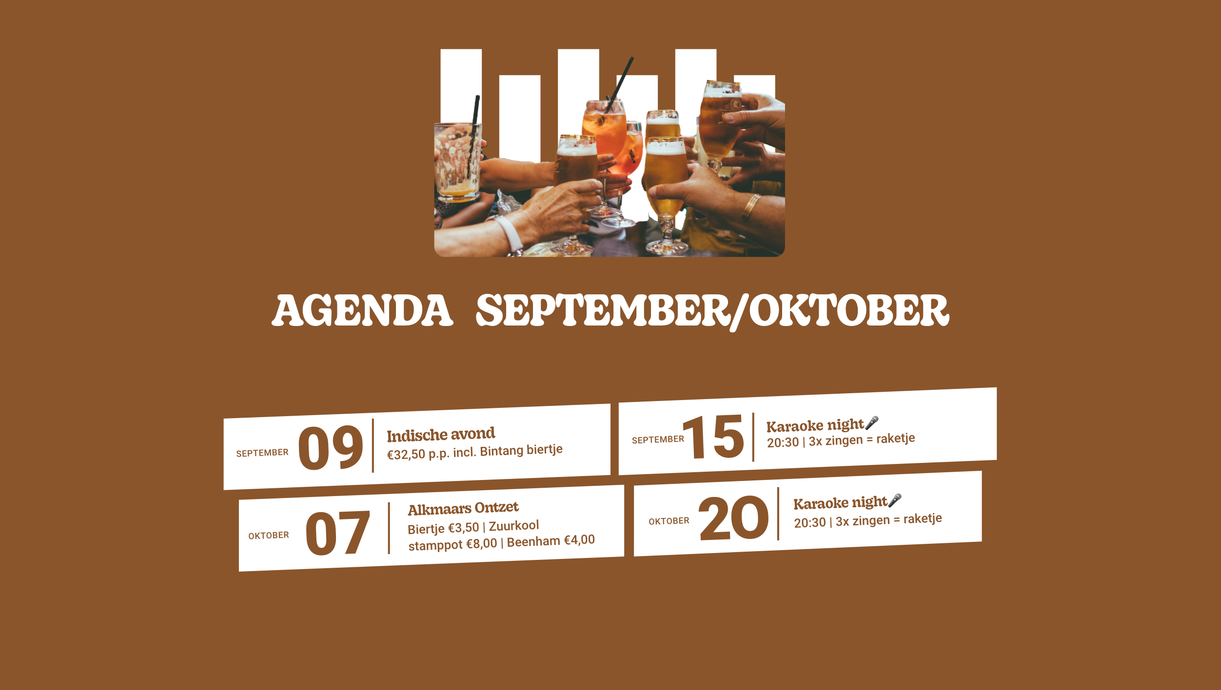 Agenda september/oktober
